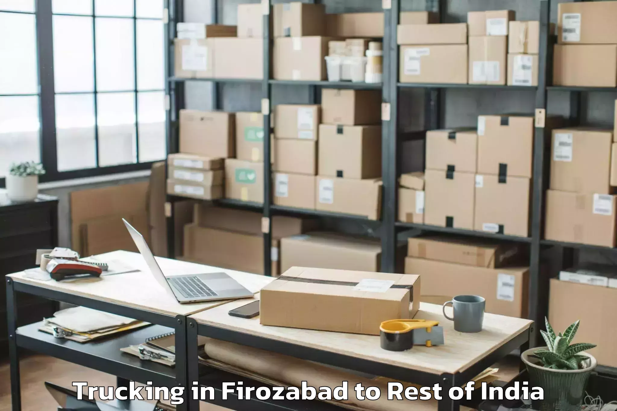 Leading Firozabad to Bameng Trucking Provider